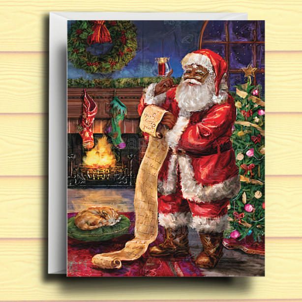 Black Santa Card H